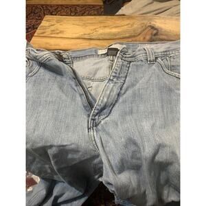 Jordan Craig‎ Mens Jeans Size 38x32 Loose Fit Distressed Destroyed Light Wash